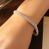 Simple Luxury Shining Brightly Geometric Multi-row Zircon Bracelet for Women Engagement Bride Wedding Fashion Designer Jewelry