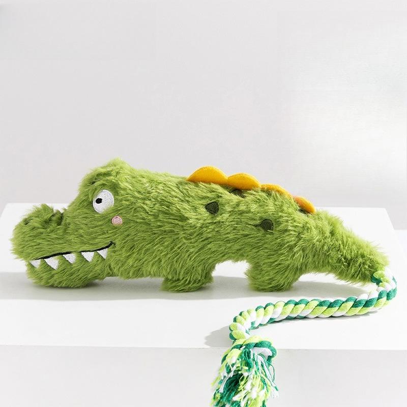 Plush Dog Sound Toy Squeaky Dog Toy Pet Interactive Tug of War Knot Bite-resistant Pet Toys Grinding Boredom with Pet Toys