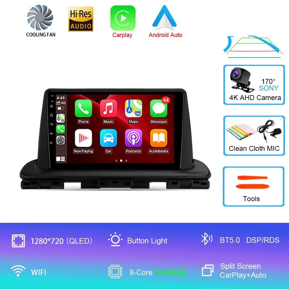 Car Radio Android 14 Carplay Auto 2K Screen BT Multimedia Player For Kia Cerato 4 IV 2018 - 2021 Autoradio Stereo 2din Head Unit