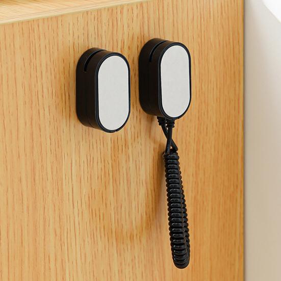 Remote Control Holder with Spring Rope Self-adhesive No Drill TV Air Conditioner