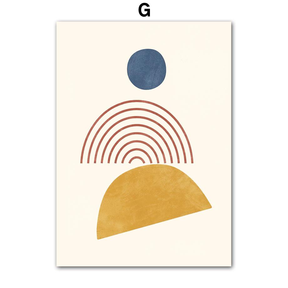 

Бохо Солнце Листья Линия Радуга Цветок Геометрия Абстрактные Плакаты Печать Холст Картина Настенные Картины Для Декора Гостиной 21X30cm No Frame