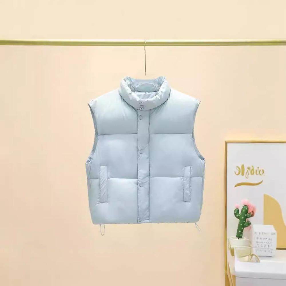 Autumn and winter new Korean version short stand-up collar vest foreign loose versatile vest cotton jacket