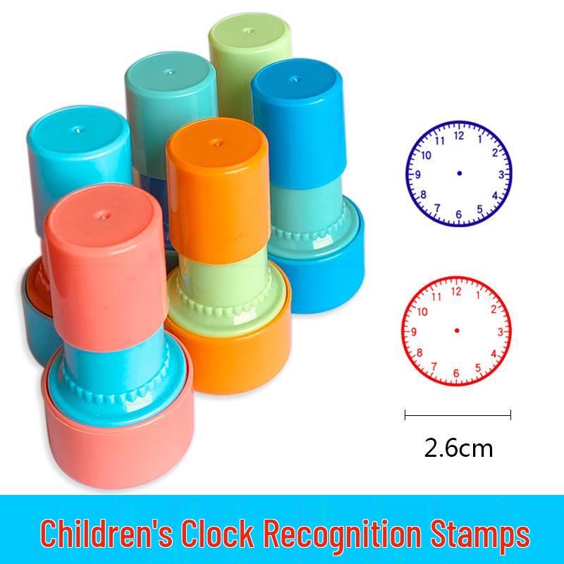 Elementary Teaching Aid: Clock Recognition Stamp for 1st & 2nd Grade - Hanging Photosensitive Design