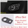 Car Head Lamp Light Switch Adjust Knob Panel Control Frame Cover Trim For MG 5 MG5    Silver Interior Accessories