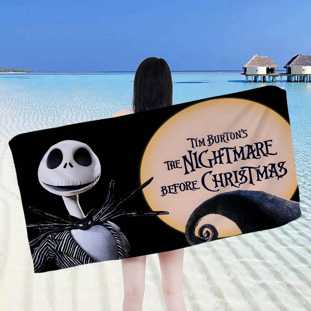 Anime The N-Nightmare B-Before C-Christmas Microfiber Blanket Drying Beach Towels Oversized Super Absorbent Pool Towel Blanket
