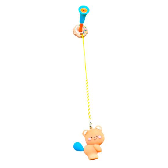 Golf Tee Hanger Donut Shaped Plastic Anti-Lost Ring with Strap Cartoon Animal Pattern Golf Tee Holder for Men Women