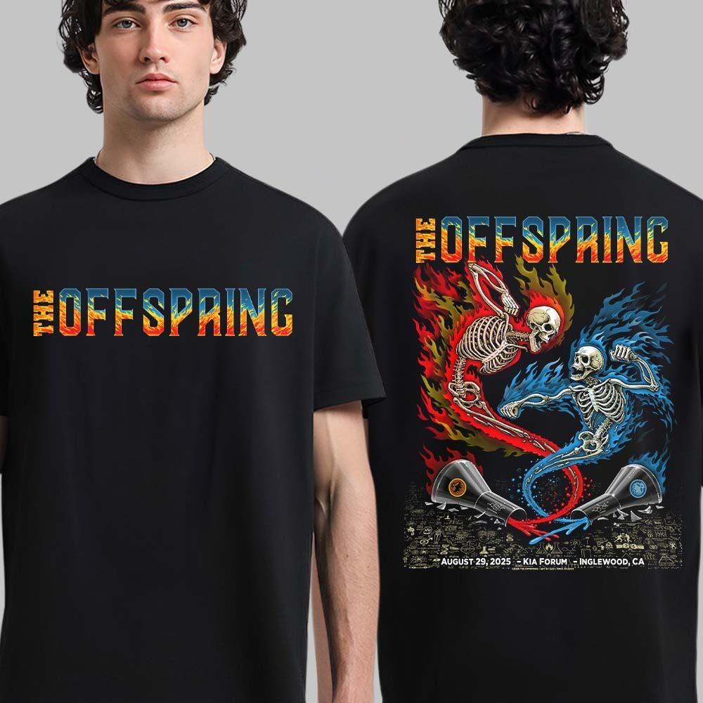 The Offspring T-skjorte Kia Forum Inglewood CA 29. august 2025 Turné-t-skjorte