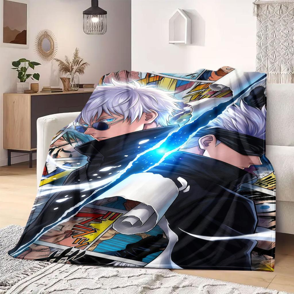 Yuji Itadori Cursed Flannel Blanket Warm,Comfortable,Suitable for Bedrooms,Sofas,Beds,Chairs,Picnics,Travel