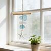 Seaglass Hanging Decoration Handmade Bohemian Coastal Nautical Starfish Sea Glass Art Home Office Beach House Wall Ornament Pendant