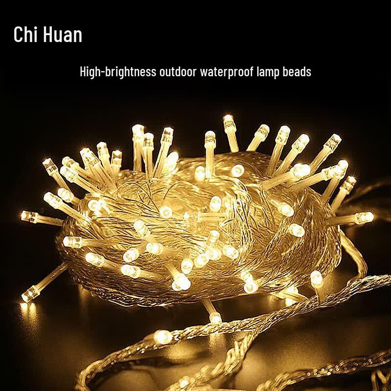 Chihuan Outdoor Waterproof LED String Lights, Warm White, Remote Control