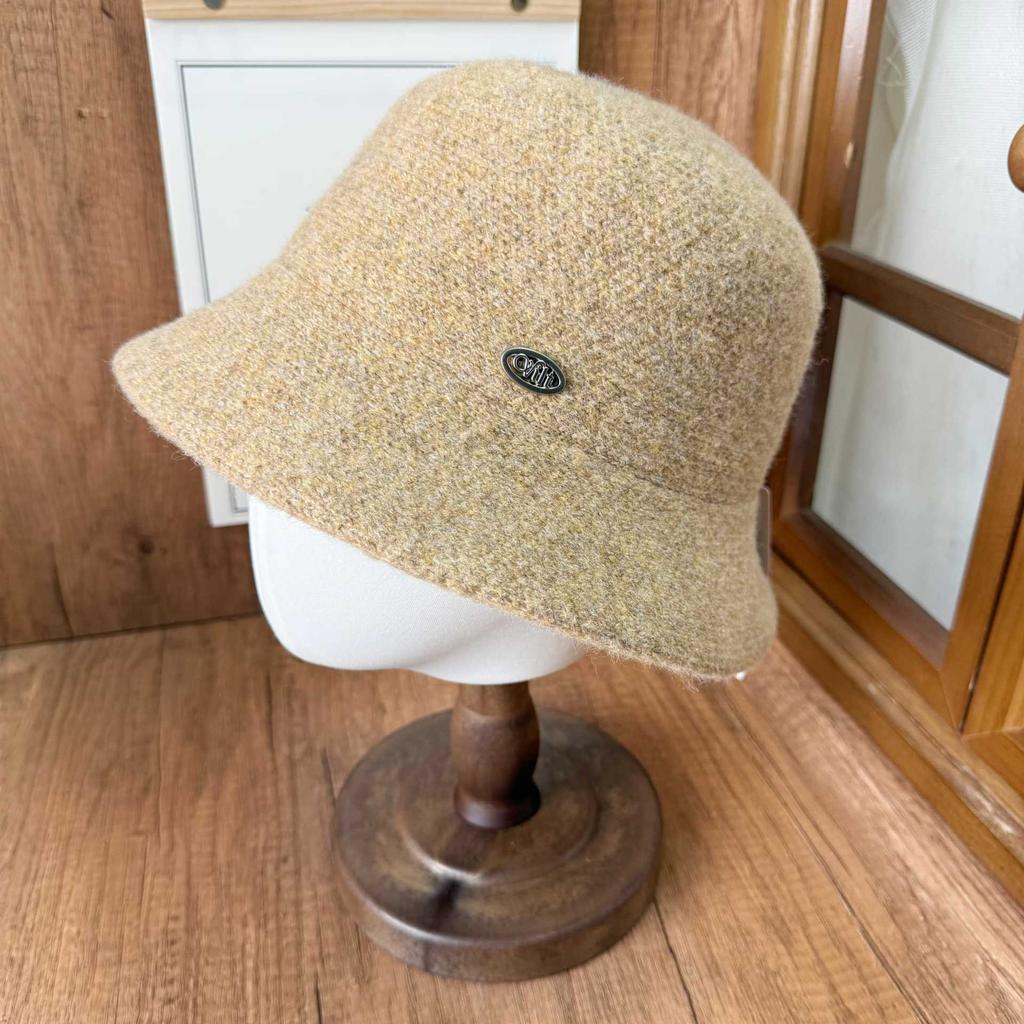 New Autumn and Winter Texture Bucket Hat, Women's Woolen Fabric Bucket Hat, Small Commuter Basin Hat
