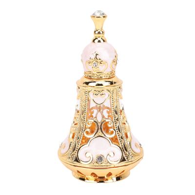 Vintage Perfume Bottle Reusable Zinc Alloy Middle Eastern   Hollow Out Sealed Liquid Bottle