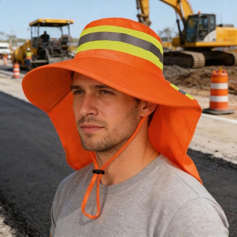 Lightweight Travel Hat Breathable Polyester Sun Cap With Reflective Strips For Running And Hiking