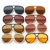 ins wind sunglasses, hip hop sunglasses, large frame pilot-style concave sunglasses, retro street shot-Z