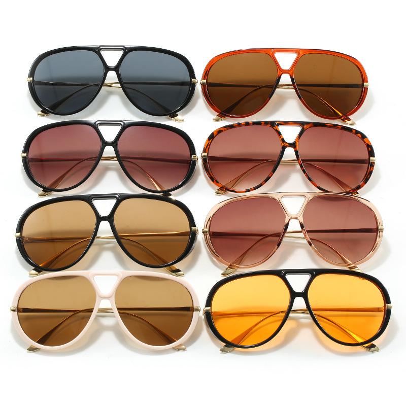 ins wind sunglasses, hip hop sunglasses, large frame pilot-style concave sunglasses, retro street shot-Z
