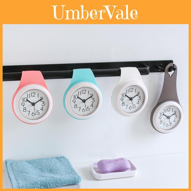 Modern Minimalist Wall Clock With Waterproof Silicone Case For Bathroom Kitchen Home Office
