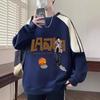 New Student Sweater Men's Fashion Versatile Hong Kong Style Trend Printed Junior High School Crew Neck Top