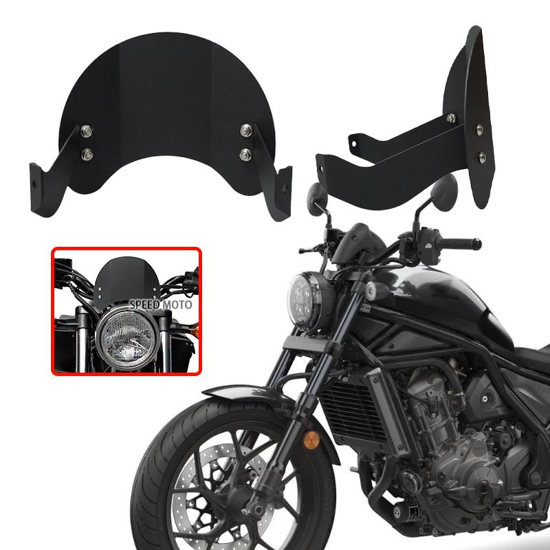 For Honda Rebel 300 REBEL 500 CMX300 CMX500 2017-2022 Motorbike Windscreen Windshield Wind Deflector Shield Screen Visor Glass