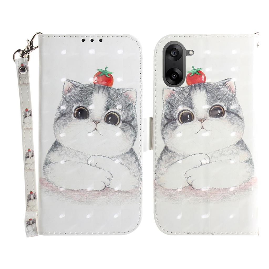 For OnePlus Nord CE5 5G Case Pattern Printing Leather Wallet Phone Cover with Wrist Strap