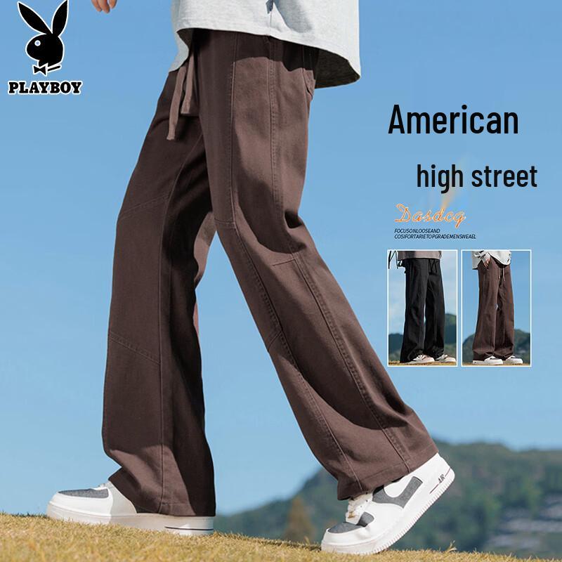 PLAYBOY Men s Cotton Straight-Leg Casual Workwear Pants XL
