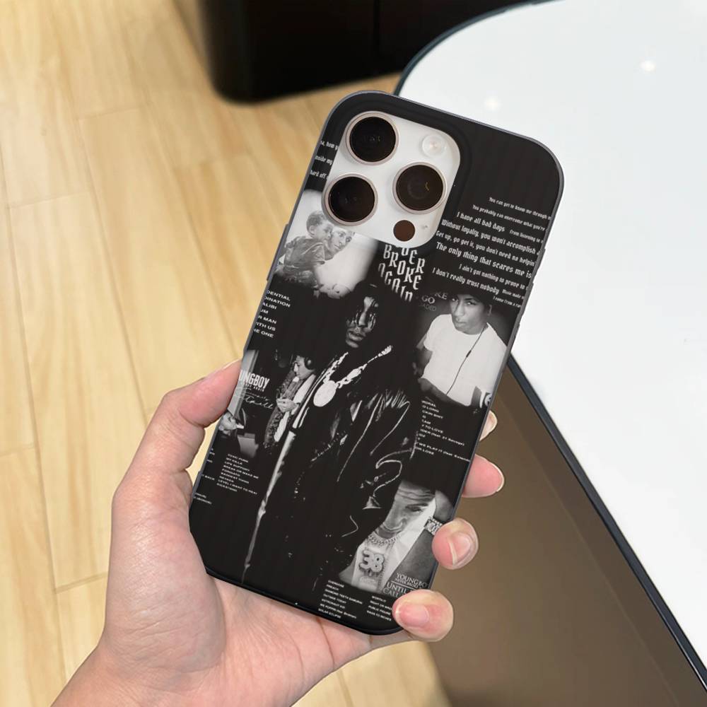 Rapper Youngboy Never Broke Again Phone Case For IPhone 17 16 15 14 13 12 11 Corrugated Frosted Soft Cover Anti-Slip