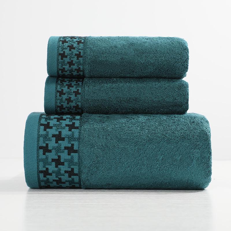 Absorbent Bamboo Fiber Washcloths - Pure Cotton Face & Bath Towels with Embroidered Logo