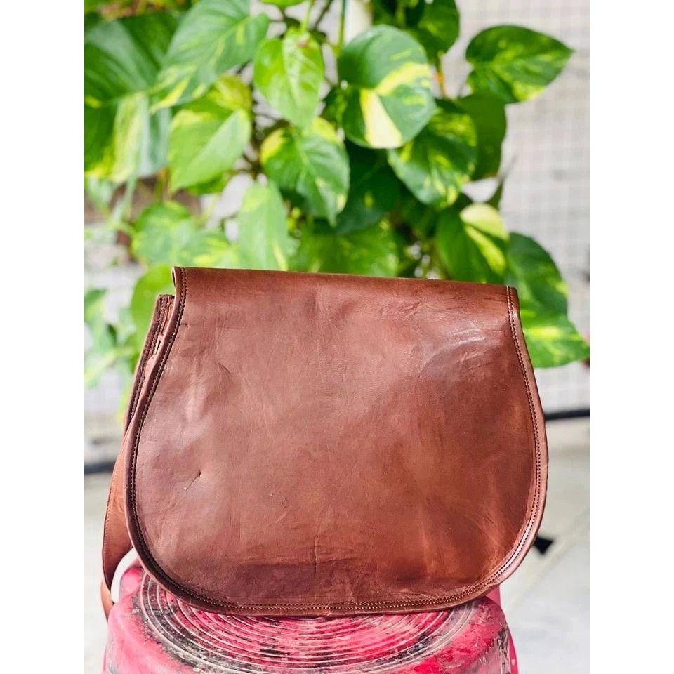 Vintage Saddle Bag Genuine Goat Important Messenger Shoulder