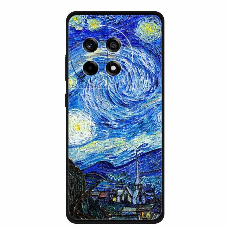 3D Relief Emboss Case For OnePlus 13 5G 11R Ace 3 2 Pro OnePlus 12R Phone Case Black Silicone Soft Back Cover Cases Funda Coque