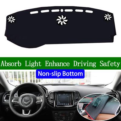 For Jeep Compass 2017 2018 Non-slip Bottom Dashboard Cover Car Decals Car Stickers Interior Car Accessories