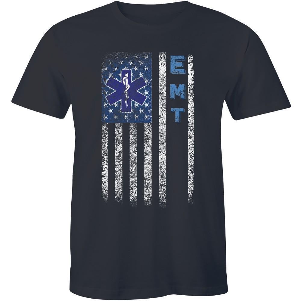 Emergency Medical Technician TShirt for Men EMT Flag Shirt Paramedic Men's Gifts Unisex T-Shirt