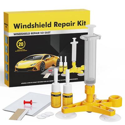 Kit de Reparación de Grietas en Parabrisas para Coche DIY Kit de Pantalla Móvil para Ventana Pegamento de Curado Accesorios para Reparación de Grietas y Arañazos en Cristal de Coche Limpio Ordenado