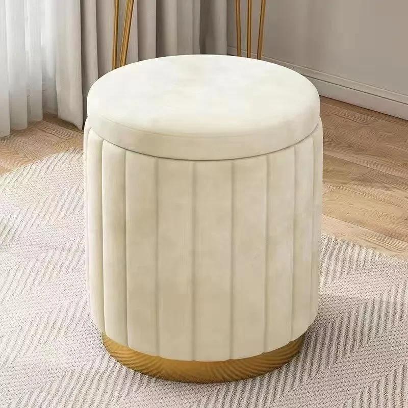 Makeup Stools Light Luxury Round Stools Chairs Bedrooms Sofas Side Stools Dressing Stool Vanity Ottomans Storage Bench