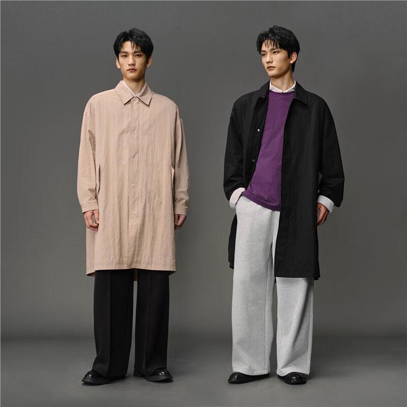 GIORDANO CONCEPTS Men's Textured Lapel Long Jacket