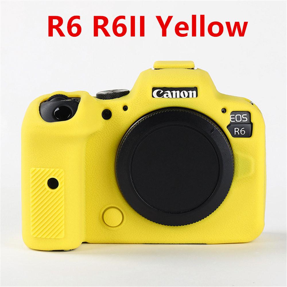Litchi Pattern Soft Silicone Camera Body Case For Canon EOS 5D3 5D4 R50 R6 R6II R8 Rubber Cover Skin