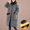Women Winter Design Flower Floral Print Hooded Coat Ladies Padded Loose Long Sleeve Warm Jackets
