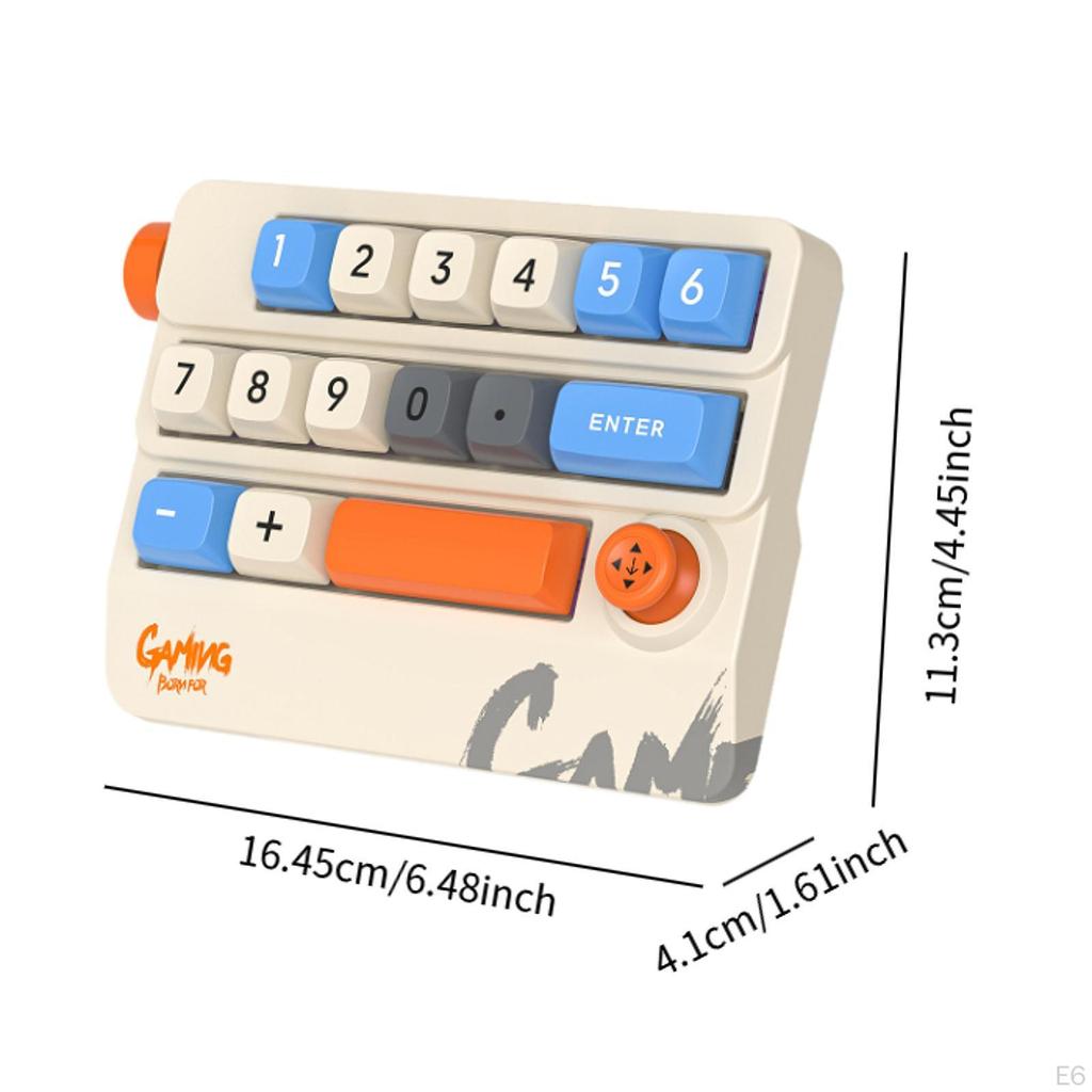 Numeric Gaming Keypad Mechanical Keyboard Colorful Backlight 19 Keys Swappable Lightweight for