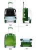 Transparent Pet Travel Suitcase & Stroller - Double-Layer, Airline-Approved for Cats & Dogs.