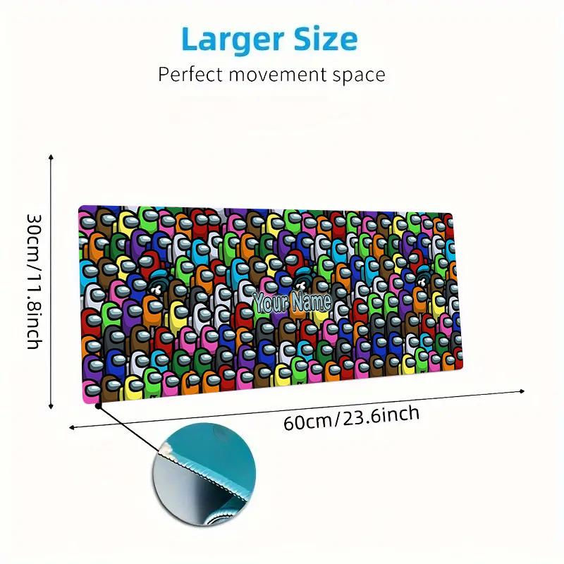 Among Custom Name Large Size Mouse Pad Large Gaming Table Cushion Non-slip Laptop Tablet Big Mousepad XXL Mat Mini PC Playmat With Lock Edge