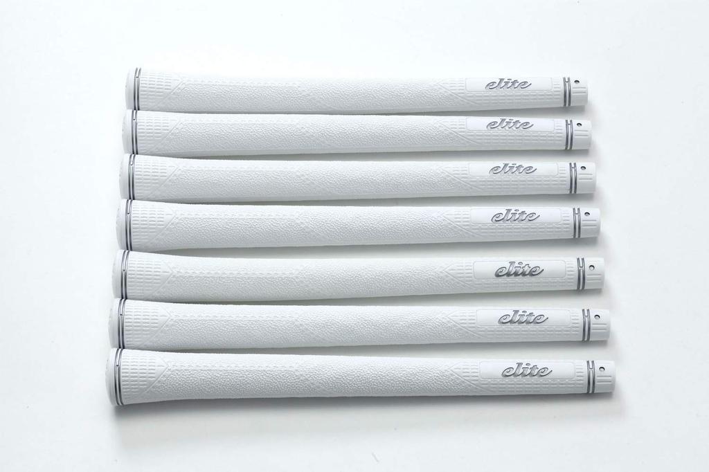 Elitegrips Golfgriff MX55 Set Silber Weiß mit Backline 7-teilig (SW)
