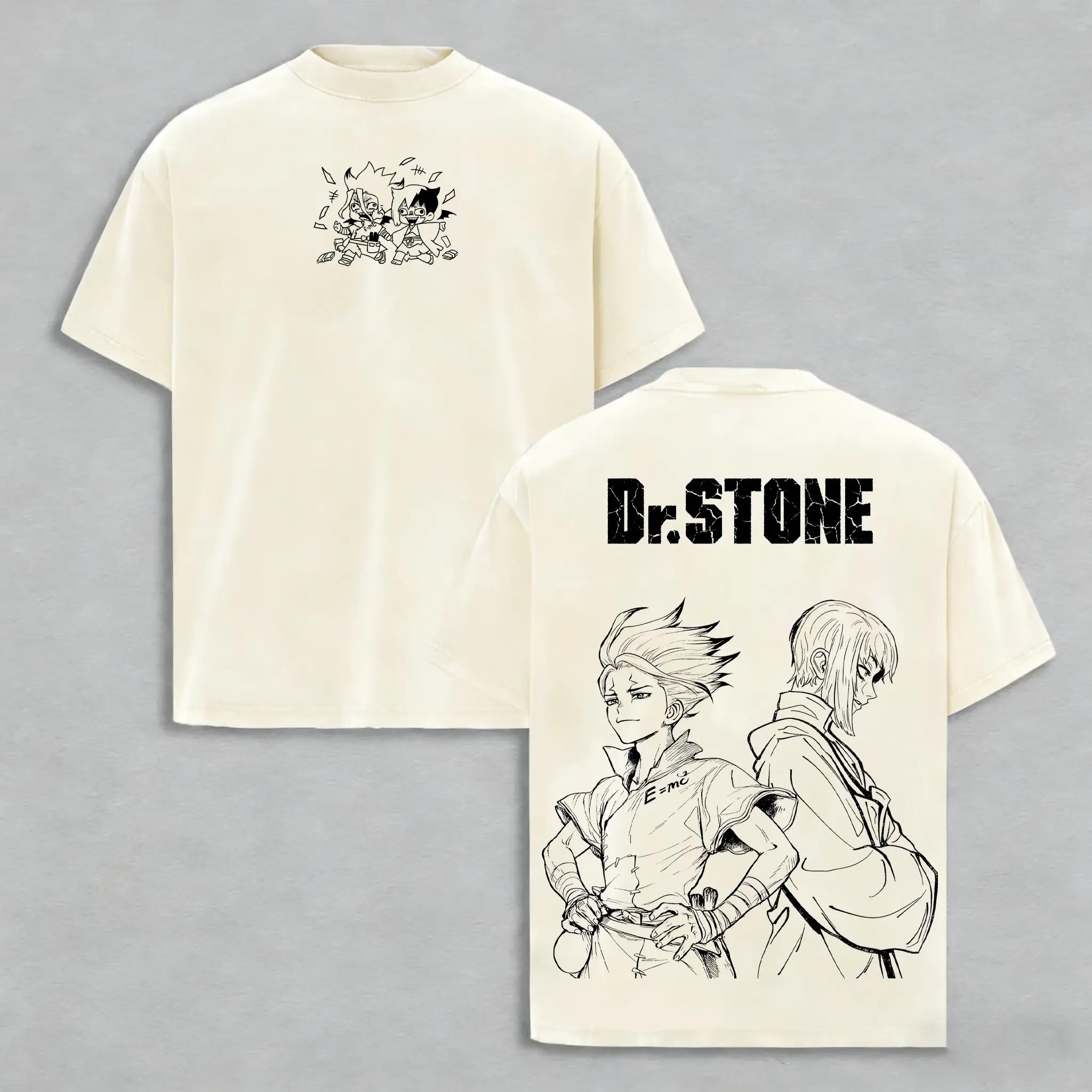 

Anime Dr.STONE Graphic Tshirt Vintage Y2k Washed Oversized T-shirt For Men s Clothing High Quality Pure Cotton Casual Tee Tops XXL