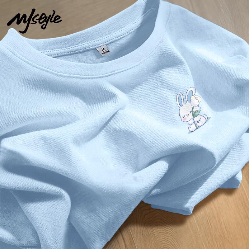 MJ STYLE Women s Pure Cotton Short-Sleeve T-Shirt M