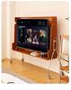 Vintage Movable TV Cabinet with Push-Pull Design for Living Room or Bedroom