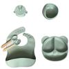 Silicone Baby Tableware: 8-Piece Set with Suction Plate & Bowl