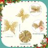 5/10Pcs Glitter Butterflies Christmas Decoration Xmas Tree Sparkling Butterflies Hanging Ornaments Home Decor New Year 2026 Gift