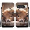 Etui Zwierzęce Lew Panda Skórzane Etui na Telefon Dla Google Pixel 10 9 Pro XL 8 7 6 5 9A 8A 7A 6A 5A 4A 5G Portfel Klapka Magnetyczne Etui