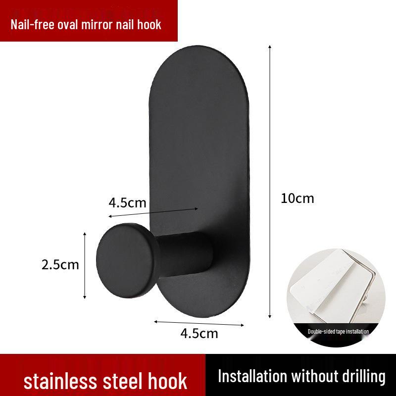 Stainless Steel No-Drill Wall-Mounted Towel and Toilet Paper Holder