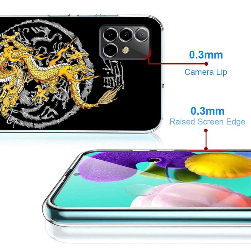 Asian Dragons Animal Tattoo Phnoe Case for Samsung Galaxy A17 A37 A57 A16 A26 A36 A56 A15 A14 A13 A55 A54 A53 A35 A34 A33 A25 A2