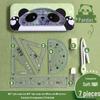 Capybara Cartoon Tin Box Stationery Set: 15cm Soft Ruler, Compass, Protractor for Elementary Students