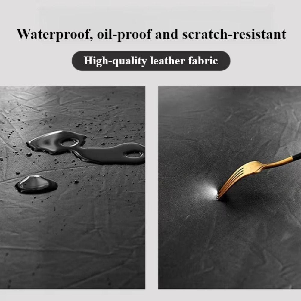 Oil Proof Round Table Cover Waterproof Elastic Table Cover Stretch Tablecloth Kitchen Use