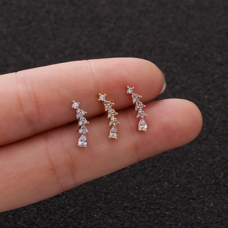 Nasenring Ohrbügel Tragus Helix Knorpel Ohrringe Kristall Edelstahl PDH DJ Nasenring Ohrbügel Tragus Helix Knorpel Ohrringe Kristall Edelstahl PDH DJ